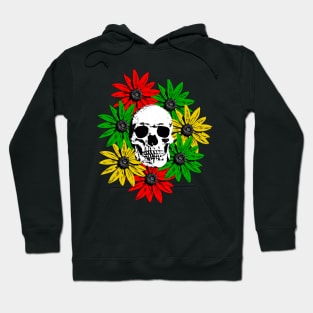 Flowers around a skull Hoodie